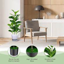Load image into Gallery viewer, Gymax Artificial Tree 2-Pack Artificial Fiddle Leaf Fig Tree forIndoor & Outdoor