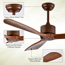 Load image into Gallery viewer, Gymax 52''Modern Ceiling Fan Indoor Outdoor Brushed Nickel Finish w/Remote