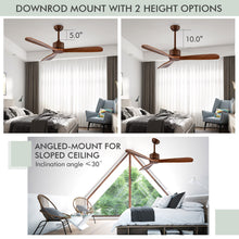 Load image into Gallery viewer, Gymax 52''Modern Ceiling Fan Indoor Outdoor Brushed Nickel Finish w/Remote