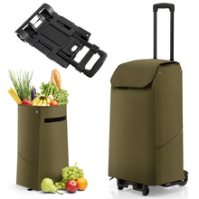 Load image into Gallery viewer, Gymax Folding Shopping Cart Rolling Utility Cart w/Removable Waterproof Bag