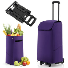Load image into Gallery viewer, Gymax Folding Shopping Cart Rolling Utility Cart w/Removable Waterproof Bag