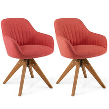 Load image into Gallery viewer, Gymax Set of 2 Swivel Accent Chair Modern Desk Armchair Home Office w/ Wood Legs