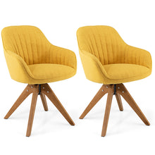 Load image into Gallery viewer, Gymax Set of 2 Swivel Accent Chair Modern Desk Armchair Home Office w/ Wood Legs