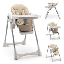 Load image into Gallery viewer, Gymax Baby High Chair Folding Baby Dining Chair w/ Adjustable Height & Footrest