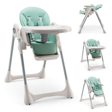 Load image into Gallery viewer, Gymax Baby High Chair Folding Baby Dining Chair w/ Adjustable Height & Footrest