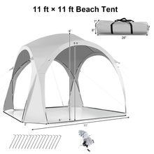 Load image into Gallery viewer, Gymax 11' x 11' Patio Sun Shade Shelter Canopy Tent Portable UPF 50+Outdoor Beach