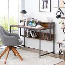 Load image into Gallery viewer, Gymax 48'' Computer Desk Home Office Writing Study Table w/ Monitor Stand Storage Shelf