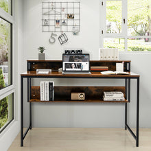 Load image into Gallery viewer, Gymax 48'' Computer Desk Home Office Writing Study Table w/ Monitor Stand Storage Shelf