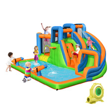 Load image into Gallery viewer, Gymax Inflatable Water Slide Giant Bounce Castle w/ Dual Climbing Walls & 735W Blower