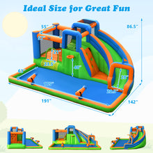 Load image into Gallery viewer, Gymax Inflatable Water Slide Giant Bounce Castle w/ Dual Climbing Walls & 735W Blower