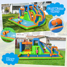 Load image into Gallery viewer, Gymax Inflatable Water Slide Giant Bounce Castle w/ Dual Climbing Walls & 735W Blower