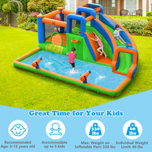 Load image into Gallery viewer, Gymax Inflatable Water Slide Giant Bounce Castle w/ Dual Climbing Walls & 735W Blower
