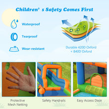 Load image into Gallery viewer, Gymax Inflatable Water Slide Giant Bounce Castle w/ Dual Climbing Walls & 735W Blower