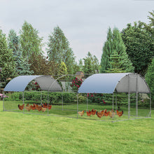 Load image into Gallery viewer, Gymax Large Metal Chicken Coop Outdoor Galvanized Dome Shaped Cage w/Cover 9 ft x25 ft