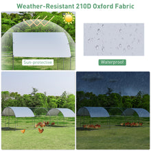 Load image into Gallery viewer, Gymax Large Metal Chicken Coop Outdoor Galvanized Dome Shaped Cage w/Cover 9 ft x25 ft