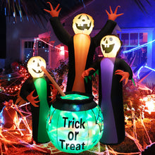 Load image into Gallery viewer, Gymax 8' Halloween Inflatable Witch Decor w/ Bright LED Lights & Pumpkin Faces