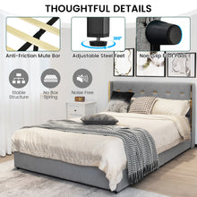 Load image into Gallery viewer, Gymax Queen Bed Frame Mattress Foundation with 4 Storage Drawers Silver