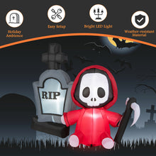 Load image into Gallery viewer, Gymax 5FT Halloween Inflatable Tombstone & Reaper Combo w/ LED & Waterproof Blower