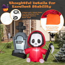 Load image into Gallery viewer, Gymax 5FT Halloween Inflatable Tombstone & Reaper Combo w/ LED & Waterproof Blower