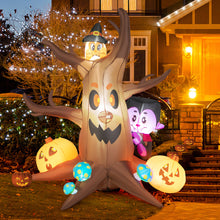 Load image into Gallery viewer, Gymax 6FT Halloween Inflatable Ghost Tree Pumpkins Decor w/ LED & Waterproof Blower