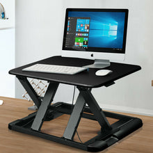 Load image into Gallery viewer, Gymax Adjustable Height Sit/Stand Desk Computer Lift Riser Laptop Work Station Black