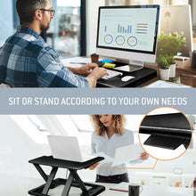 Load image into Gallery viewer, Gymax Adjustable Height Sit/Stand Desk Computer Lift Riser Laptop Work Station Black