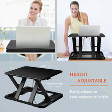 Load image into Gallery viewer, Gymax Adjustable Height Sit/Stand Desk Computer Lift Riser Laptop Work Station Black