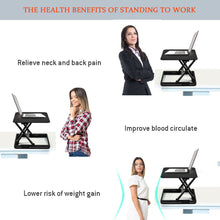 Load image into Gallery viewer, Gymax Adjustable Height Sit/Stand Desk Computer Lift Riser Laptop Work Station Black