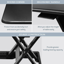 Load image into Gallery viewer, Gymax Adjustable Height Sit/Stand Desk Computer Lift Riser Laptop Work Station Black