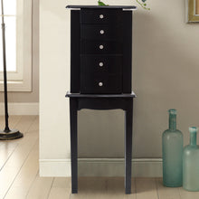 Load image into Gallery viewer, Gymax Mirrored Jewelry Cabinet Armoire Storage Chest Stand Organizer