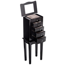 Load image into Gallery viewer, Gymax Mirrored Jewelry Cabinet Armoire Storage Chest Stand Organizer