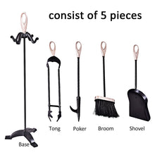 Load image into Gallery viewer, Gymax 5 PCS Hearth Tool Fireplace Set Fire Tools Set