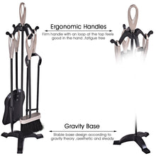 Load image into Gallery viewer, Gymax 5 PCS Hearth Tool Fireplace Set Fire Tools Set