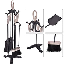 Load image into Gallery viewer, Gymax 5 PCS Hearth Tool Fireplace Set Fire Tools Set
