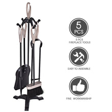 Load image into Gallery viewer, Gymax 5 PCS Hearth Tool Fireplace Set Fire Tools Set