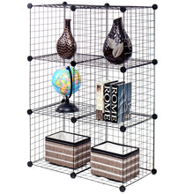 Load image into Gallery viewer, Gymax 6 Cube Grid Wire Organizer Wardrobe Shelves Bookcase DIY