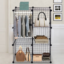 Load image into Gallery viewer, Gymax 6 Cube Grid Wire Organizer Wardrobe Shelves Bookcase DIY