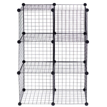 Load image into Gallery viewer, Gymax 6 Cube Grid Wire Organizer Wardrobe Shelves Bookcase DIY