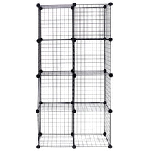 Load image into Gallery viewer, Gymax 8 Cube Grid Wire Organizer Wardrobe Shelves Bookcase DIY