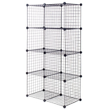 Load image into Gallery viewer, Gymax 8 Cube Grid Wire Organizer Wardrobe Shelves Bookcase DIY