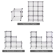 Load image into Gallery viewer, Gymax 8 Cube Grid Wire Organizer Wardrobe Shelves Bookcase DIY