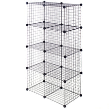 Load image into Gallery viewer, Gymax 8 Cube Grid Wire Organizer Wardrobe Shelves Bookcase DIY