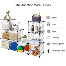 Load image into Gallery viewer, Gymax 12 Cube Grid Wire Organizer Wardrobe Shelves Bookcase DIY