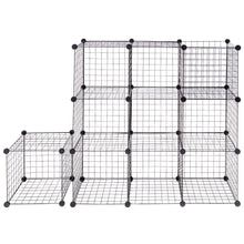 Load image into Gallery viewer, Gymax 12 Cube Grid Wire Organizer Wardrobe Shelves Bookcase DIY