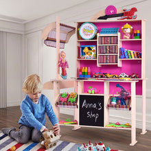 Load image into Gallery viewer, Gymax Wooden Toy Shop Market Shopping Pretend Play Set Toddler Kids Birthday Gift