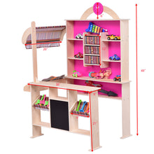 Load image into Gallery viewer, Gymax Wooden Toy Shop Market Shopping Pretend Play Set Toddler Kids Birthday Gift