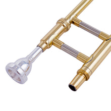 Load image into Gallery viewer, Gymax B Flat Trombone Gold Brass with Mouthpiece Case Gloves for Beginners Students
