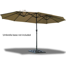 Load image into Gallery viewer, Gymax Patio Outdoor 15' Umbrella Market Umbrella Double-Sided with Crank
