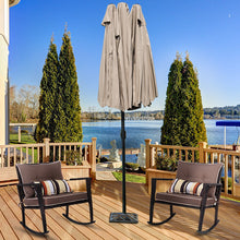 Load image into Gallery viewer, Gymax Patio Outdoor 15' Umbrella Market Umbrella Double-Sided with Crank