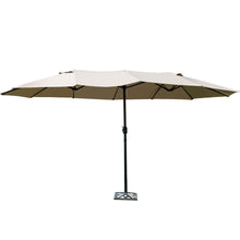 Load image into Gallery viewer, Gymax Patio Outdoor 15' Umbrella Market Umbrella Double-Sided with Crank